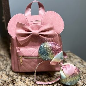 Disney Minnie Mouse Mini Backpack w\ Minnie Mouse Ears